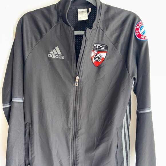 Adidas FC Bayern Munich Jacket Adult S Black Athletic GPS Soccer Full-Zip Kit - Picture 1 of 13